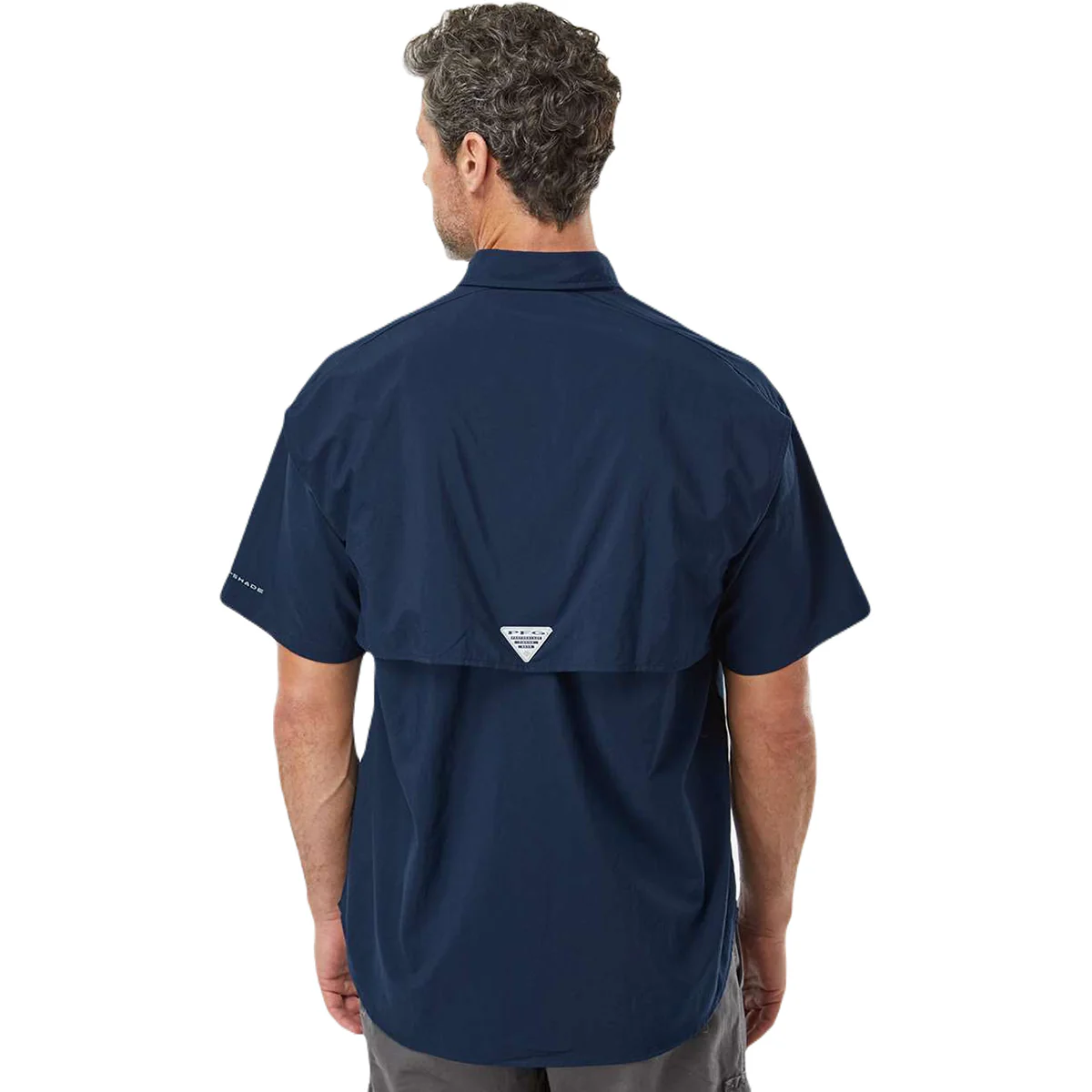 Columbia Men's Collegiate Navy PFG Bahama Short Sleeve Shirt - Image 4