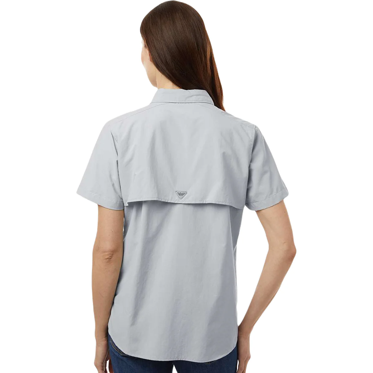 Columbia Women's Cool Grey PFG Bahama Short Sleeve Shirt - Image 4