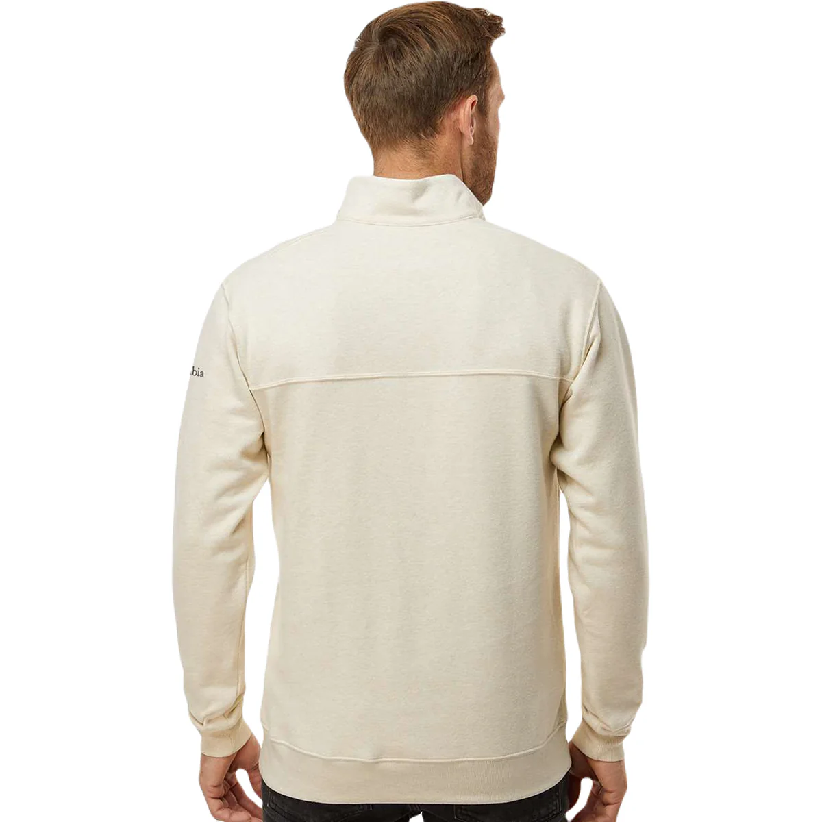 Columbia Men's Oatmeal Heather Hart Mountain II Half-Zip Pullover - Image 4
