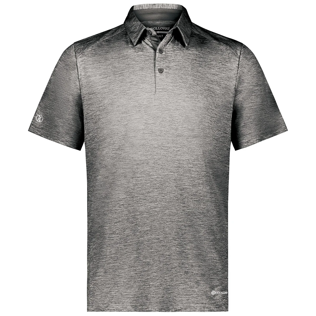 Holloway Men's Black Heather Electrify Coolcore Polo