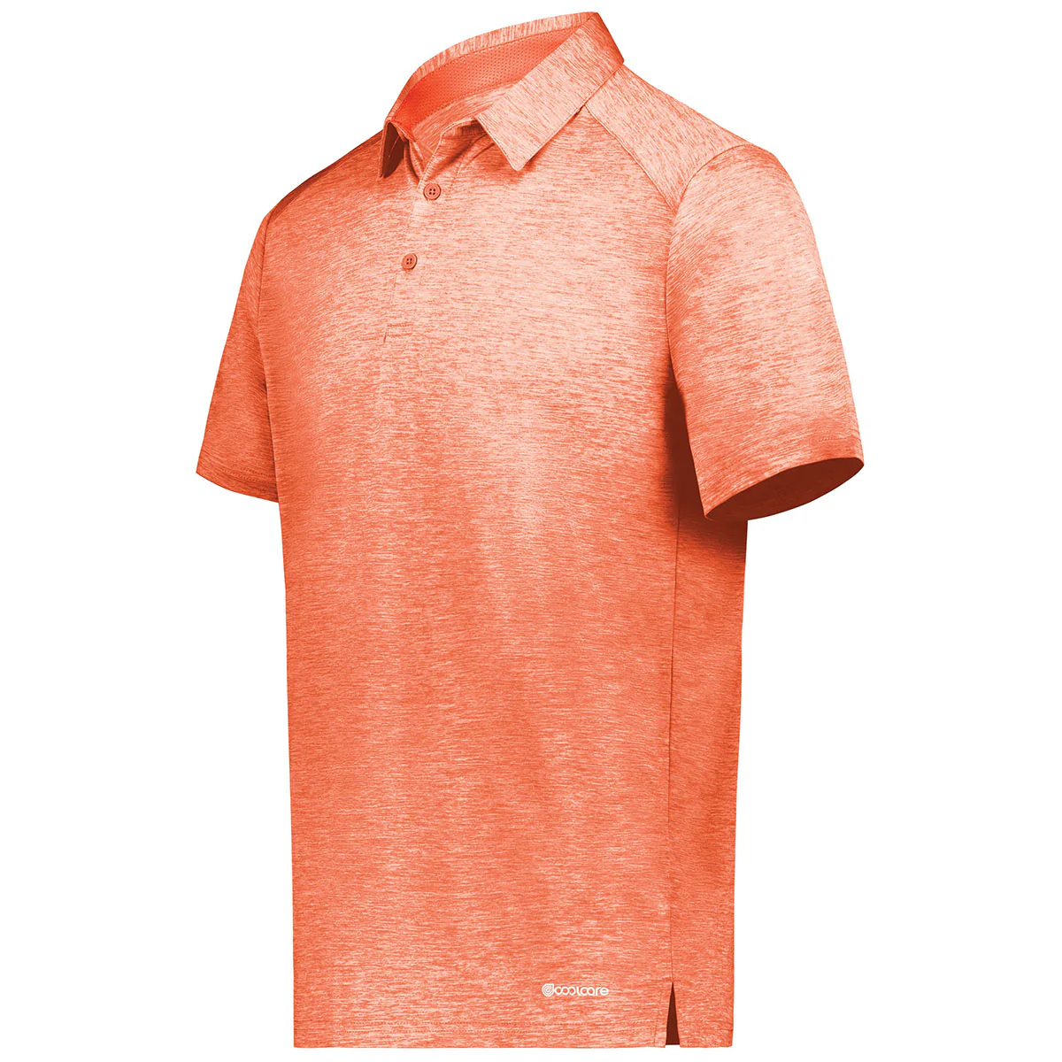 Holloway Men's Orange Heather Electrify Coolcore Polo - Image 3