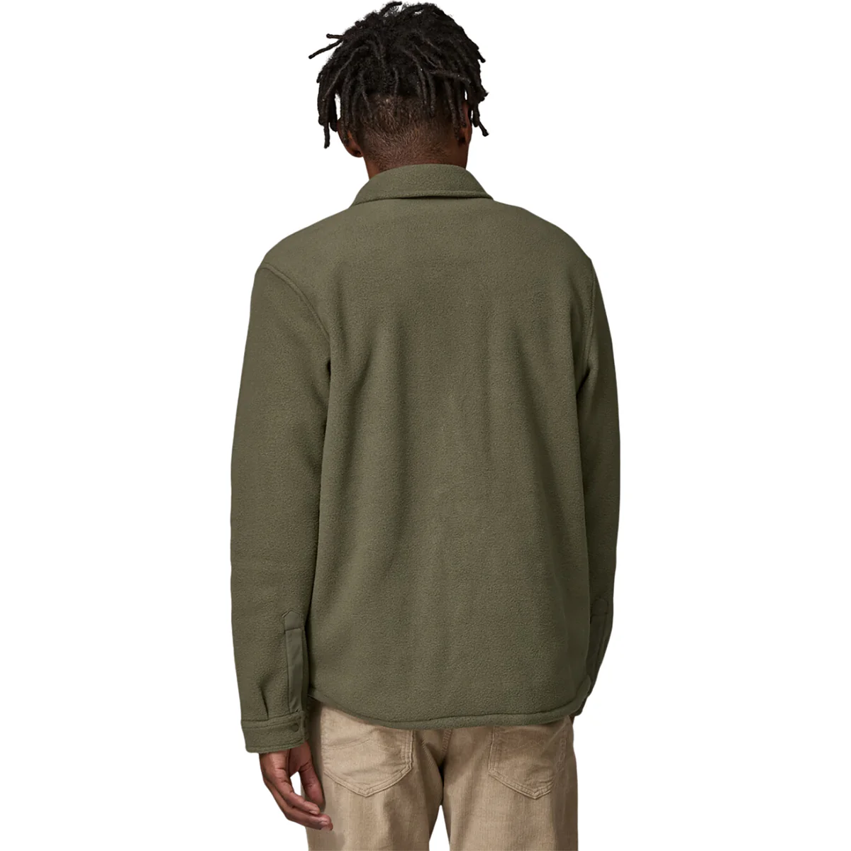 Patagonia Men's Basin Green Synchilla Fleece Shirt Jacket - Image 3