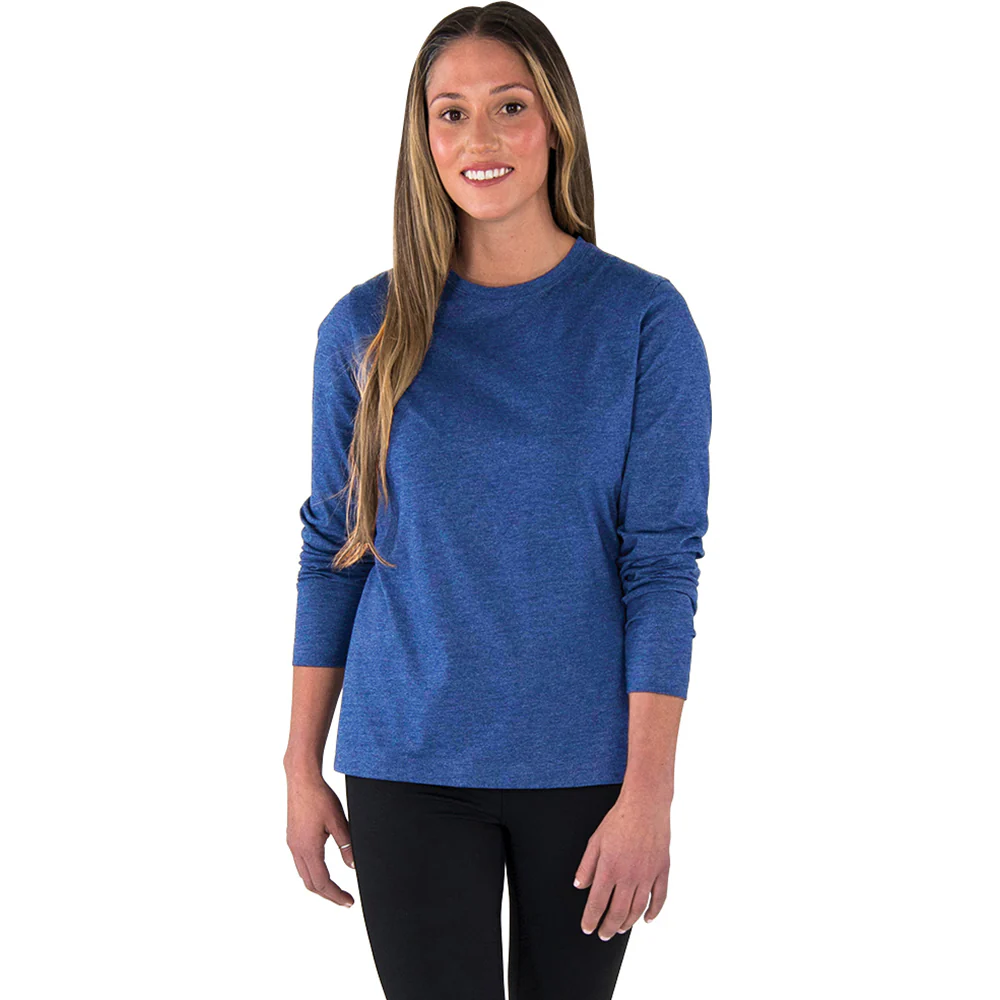 Charles River Women's Royal Comfort-Core Long-Sleeve Crew - Image 3