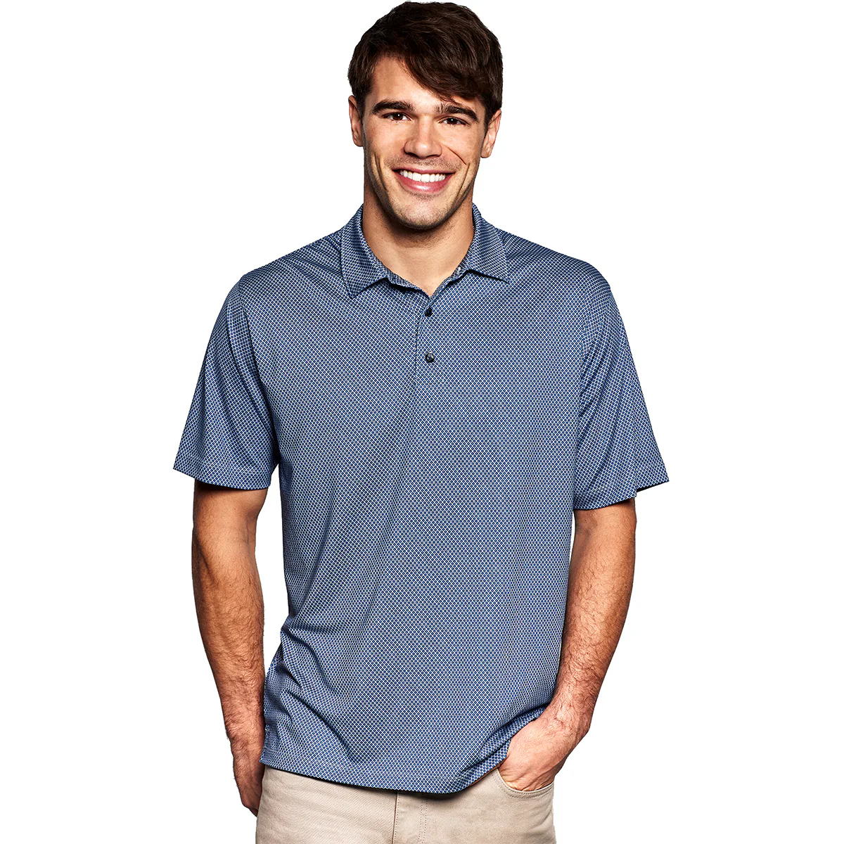 Vansport Men's Navy/Grey Pro Eagle Polo - Image 4