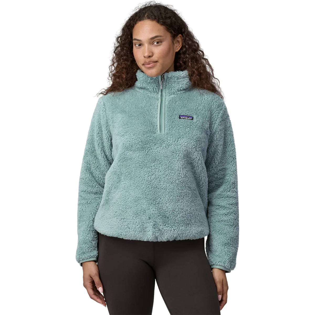 Patagonia Women's Thermal Blue Los Gatos Fleece Quarter Zip - Image 2