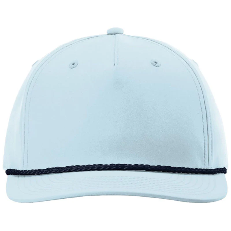 Richardson Soft Blue/Navy 5-Panel Classic Rope Cap - Image 2
