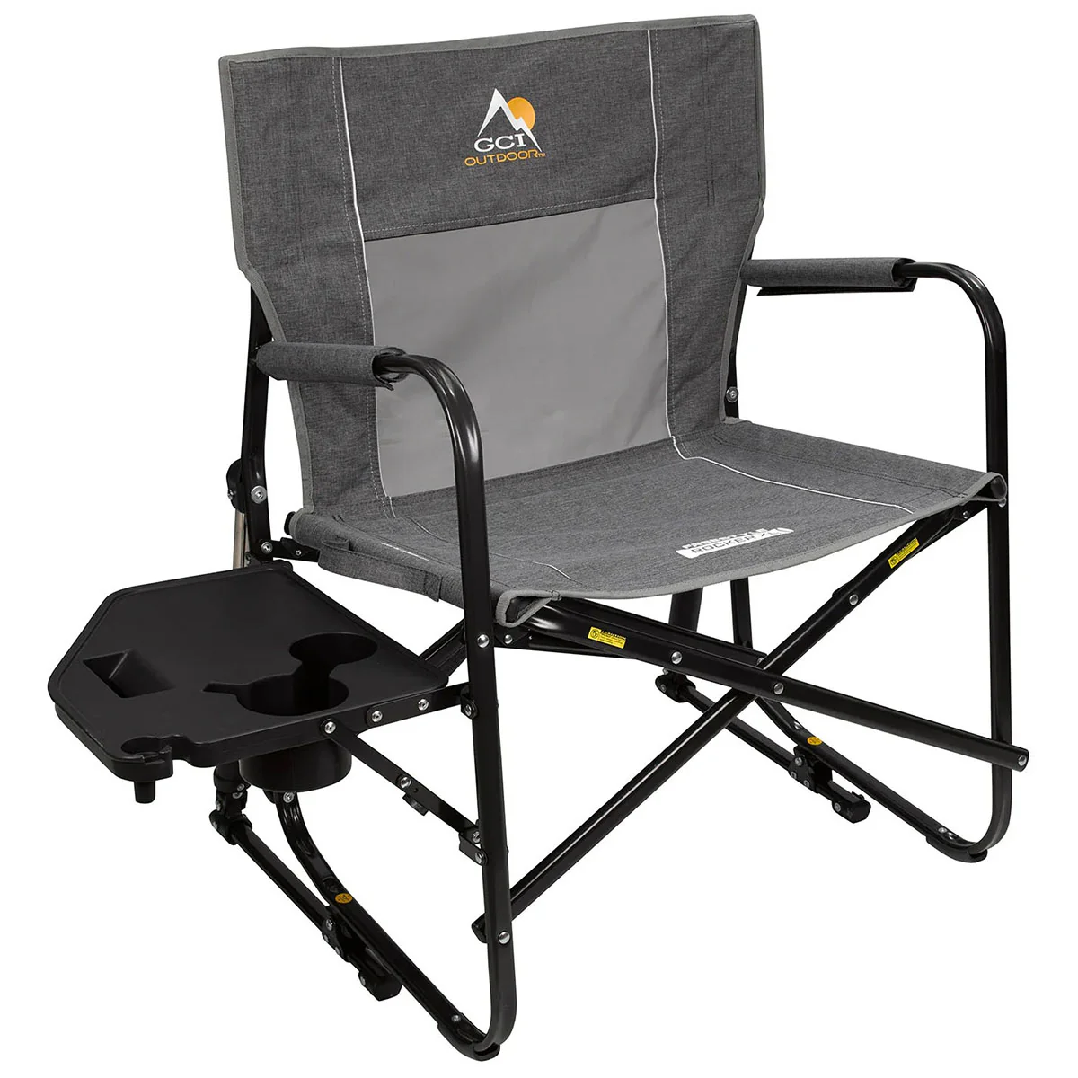 GCI Outdoor Grey Freestyle Rocker XL with Side Table - Image 2
