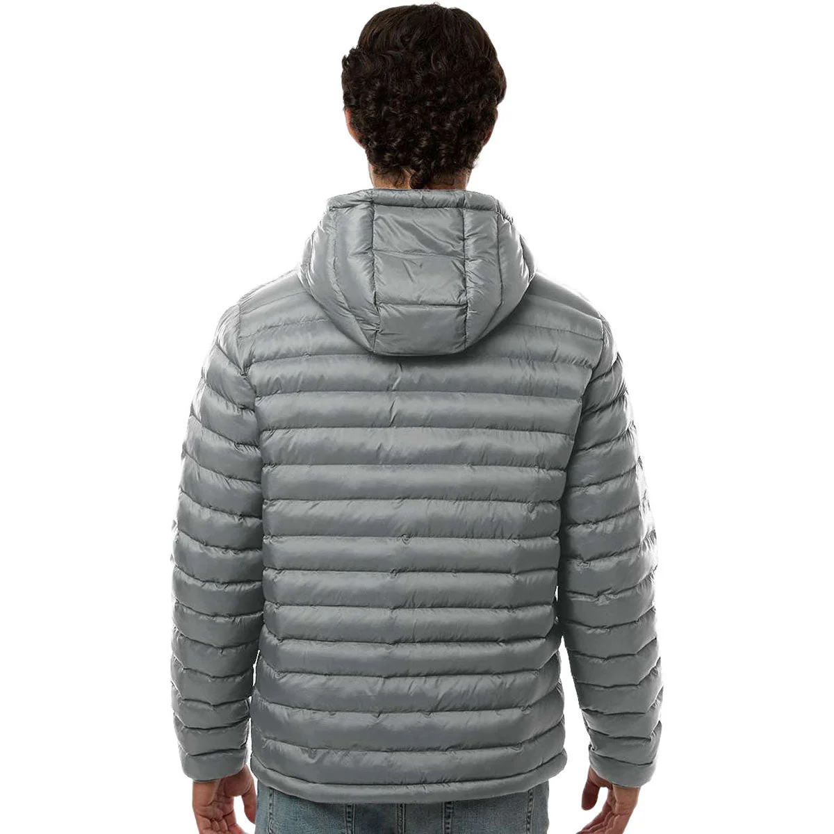 Weatherproof Men's Chelsea Grey Lightweight Poly-Filled Hooded Puffer Jacket - Image 4