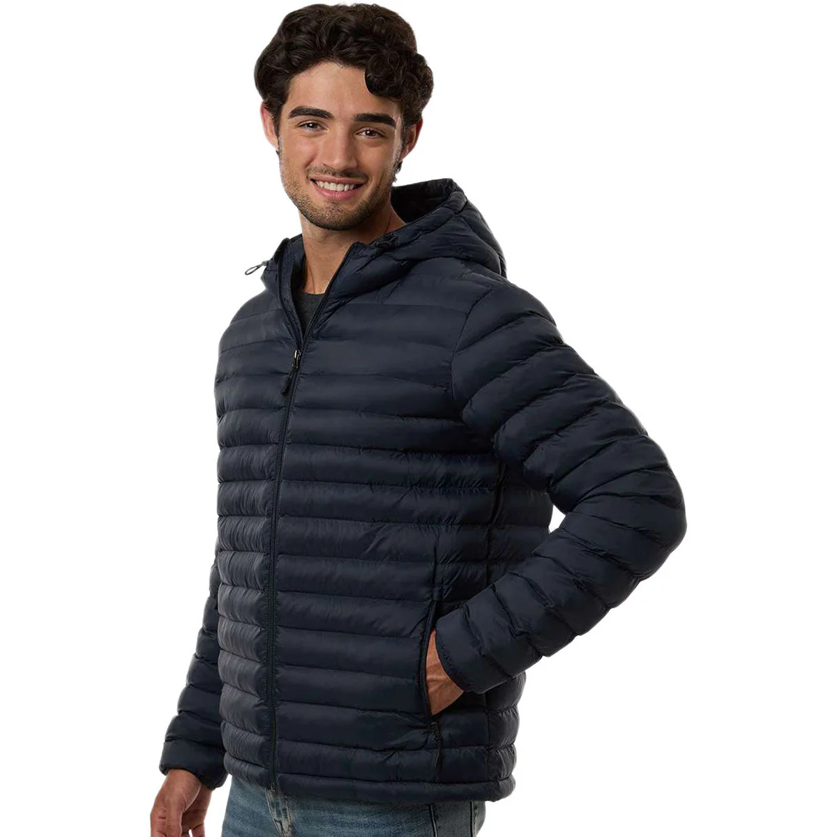 Weatherproof Men's Stormy Night Lightweight Poly-Filled Hooded Puffer Jacket - Image 5