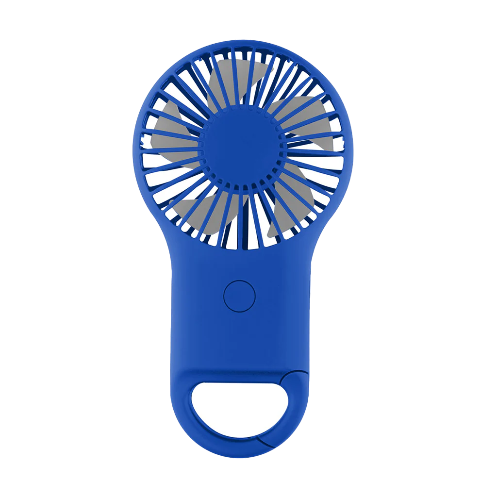 Hit Royal Blue Rechargeable Handheld Fan With Carabiner 2.0