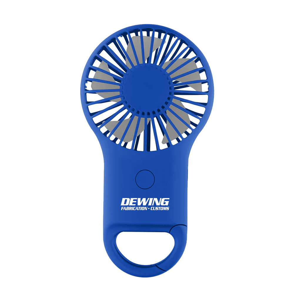 Hit Royal Blue Rechargeable Handheld Fan With Carabiner 2.0 - Image 2