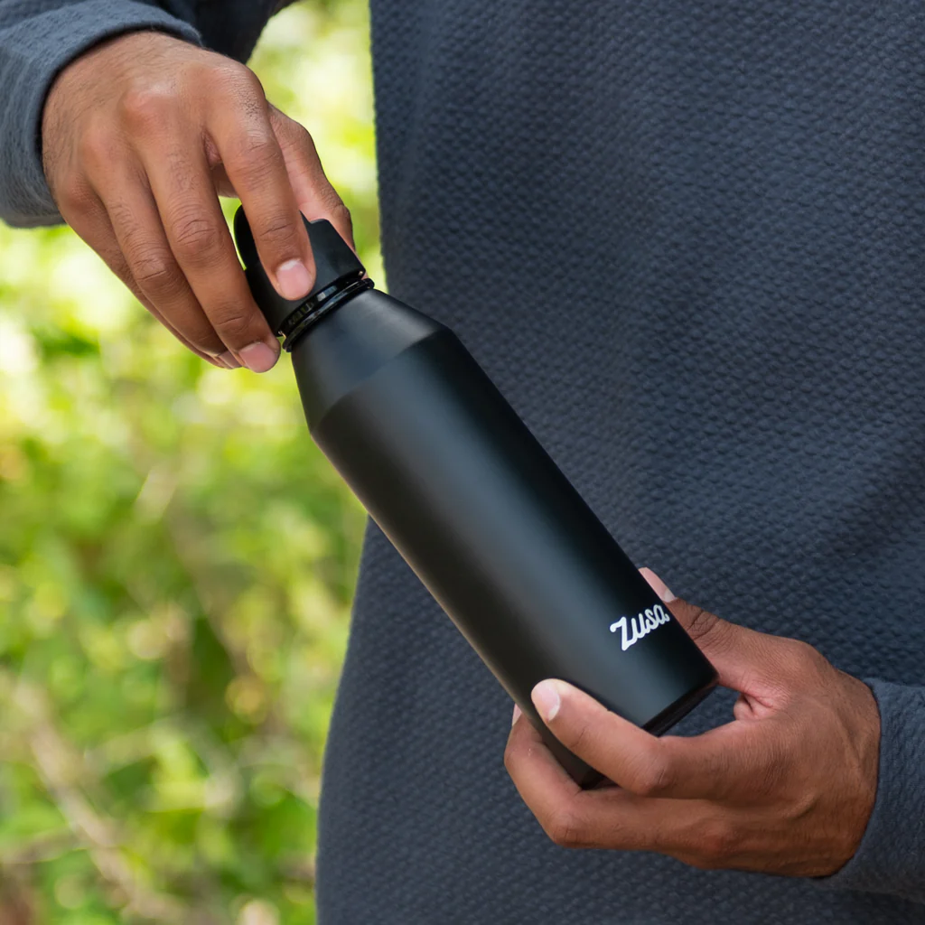 48-Hour Zusa Black Voyager Aluminum 20 oz. Water Bottle - Image 3