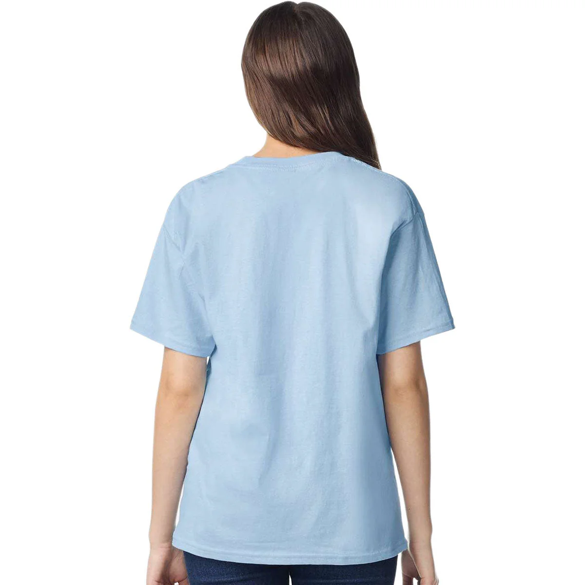 Gildan Youth Light Blue Light Cotton T-Shirt - Image 4