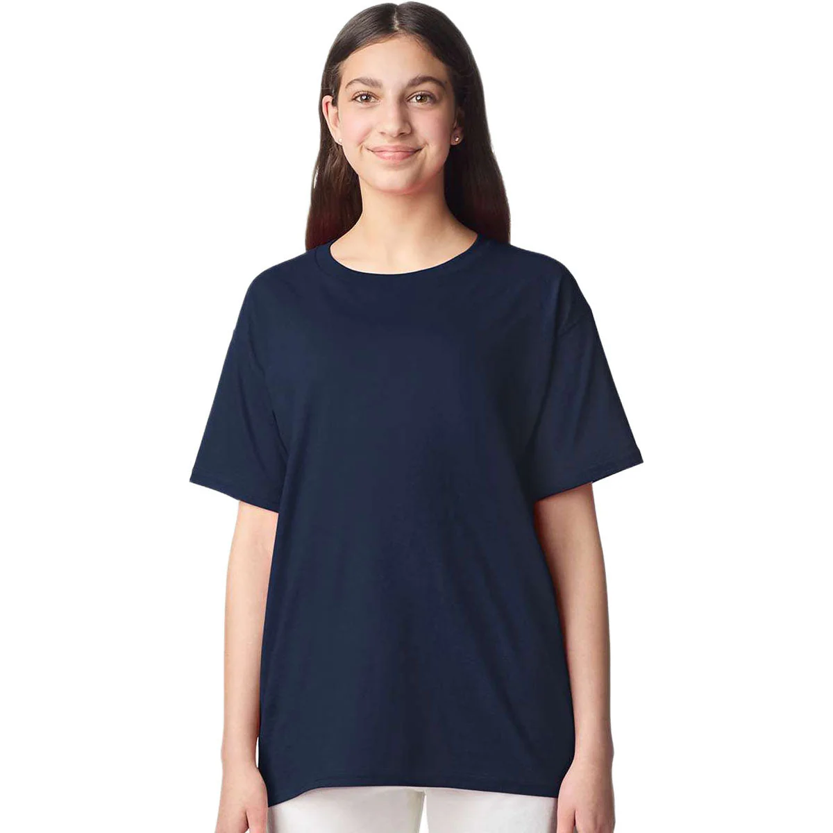 Gildan Youth Navy Light Cotton T-Shirt - Image 3