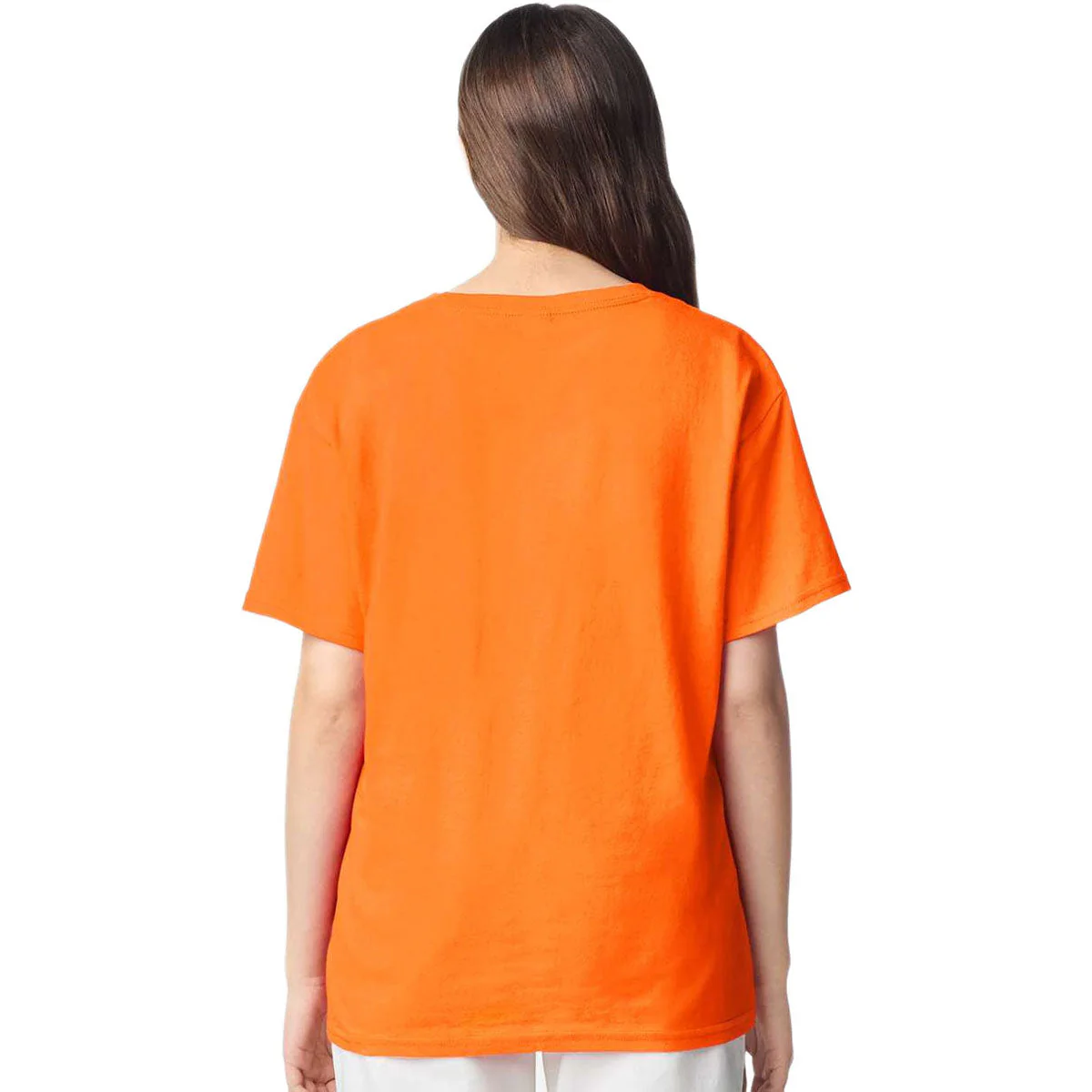 Gildan Youth Safety Orange Light Cotton T-Shirt - Image 4