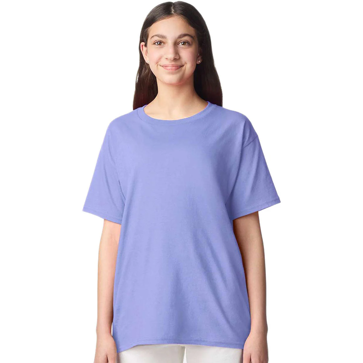 Gildan Youth Violet Light Cotton T-Shirt - Image 3