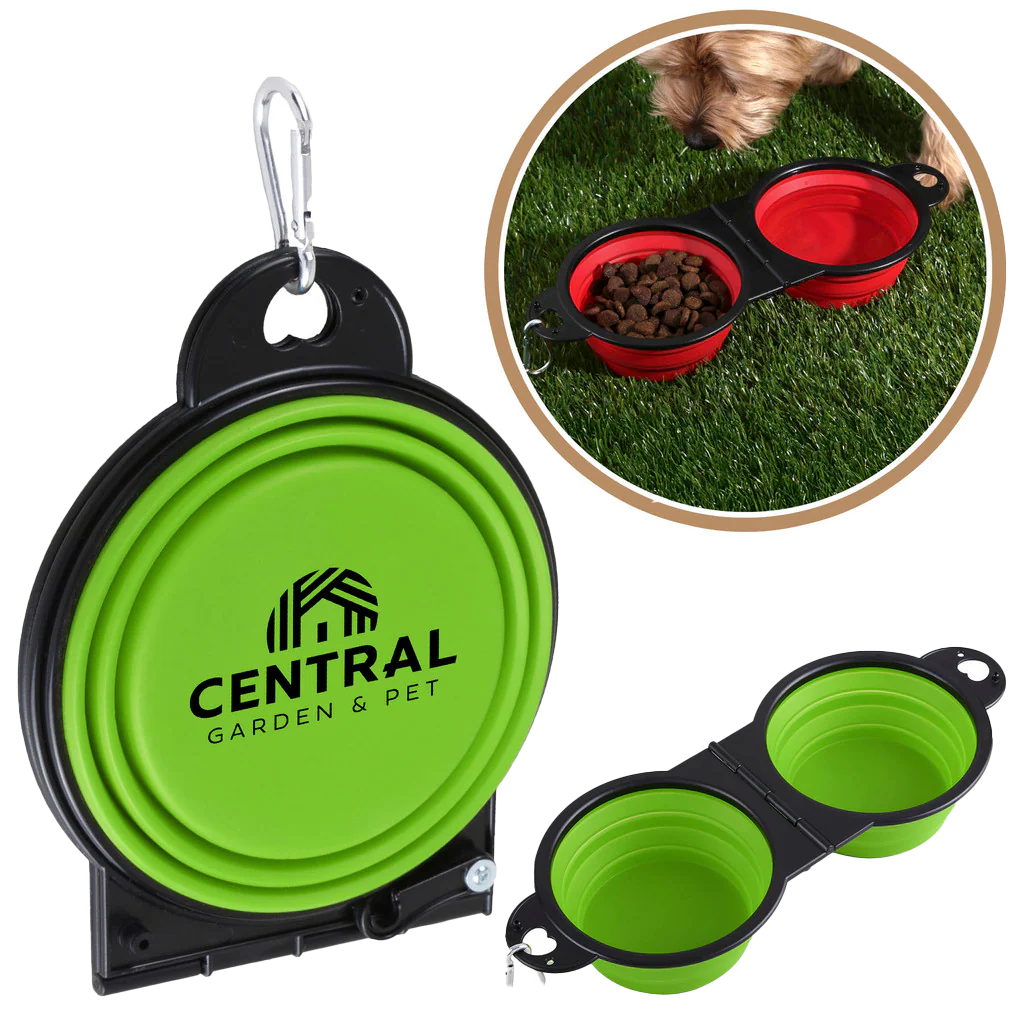 Evans Lime Dual Collapsible Pet Bowl - Image 2
