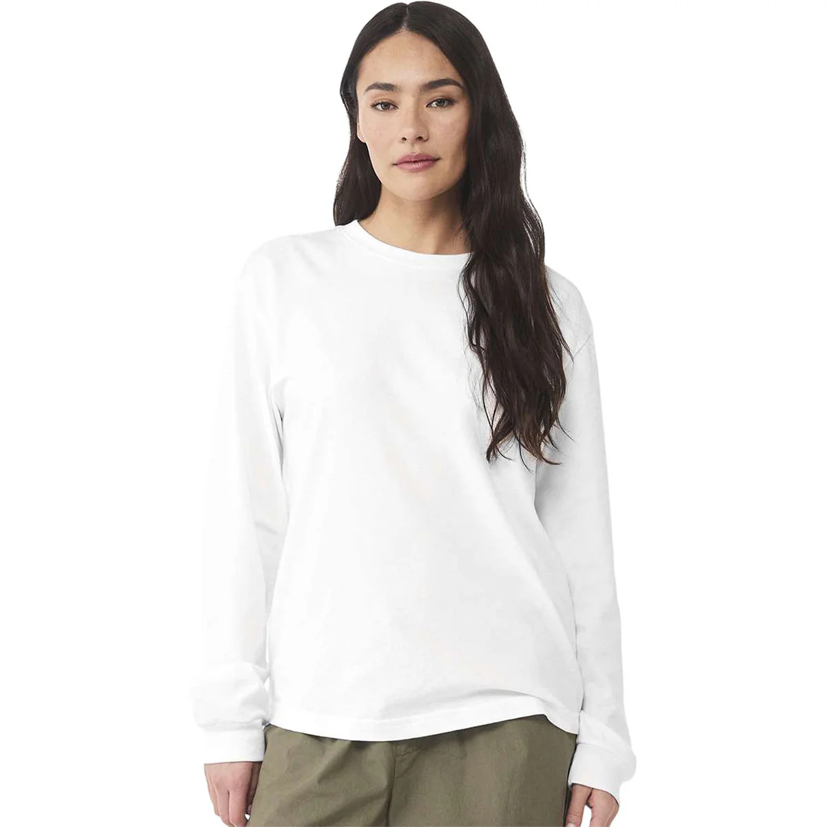 Bella + Canvas Unisex White 6 oz. Heavyweight Long Sleeve Tee - Image 3