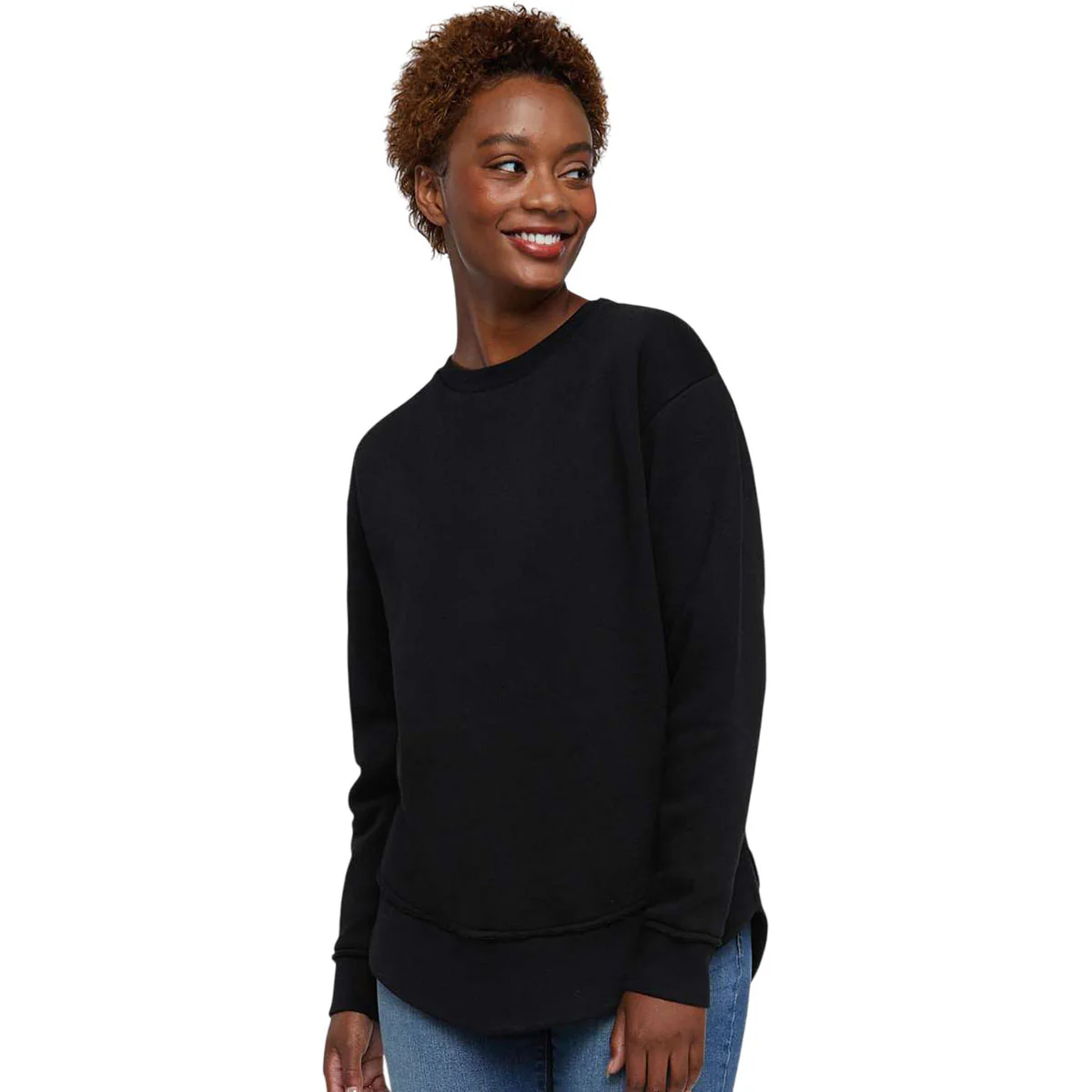 LAT Women's Black Weekend Fleece Crewneck Sweatshirt - Image 3