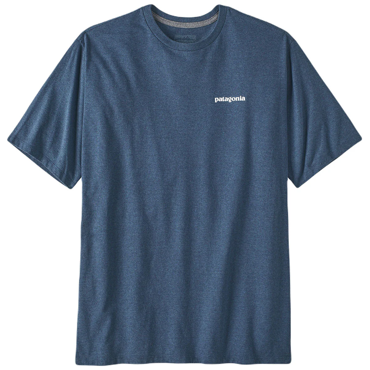 Patagonia Men's Utility Blue P-6 Logo Responsibili-Tee
