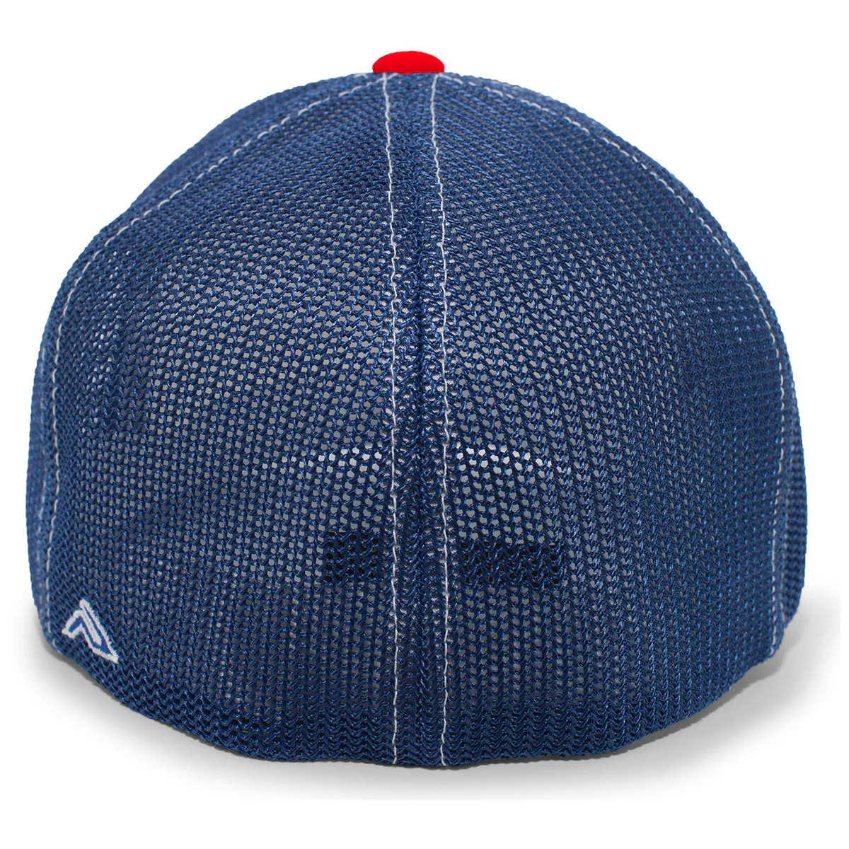 Pacific Headwear White/Royal/Red Universal Fitted Trucker Mesh Cap - Image 2