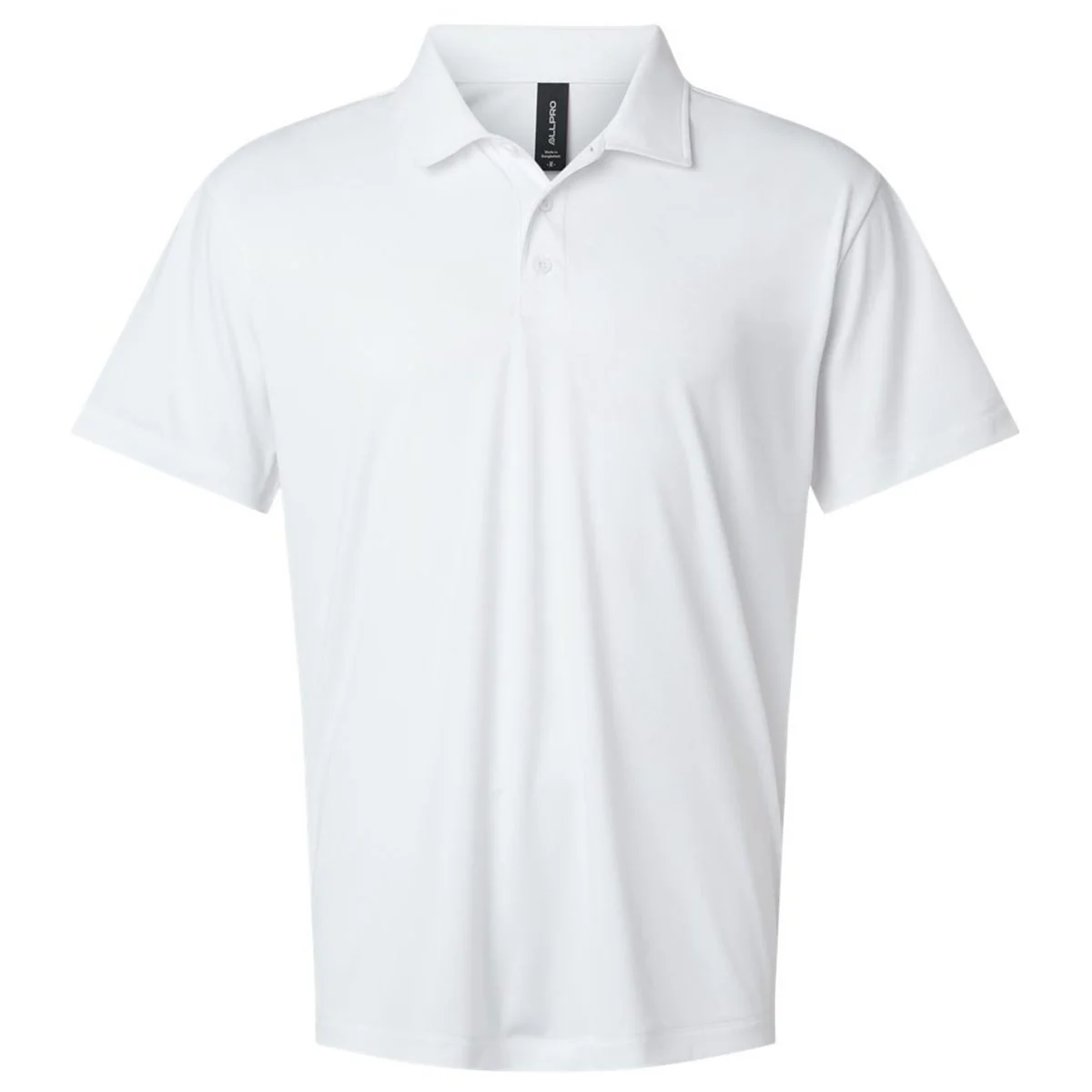 AllPro Men's White Pro-Lock Performance Polo