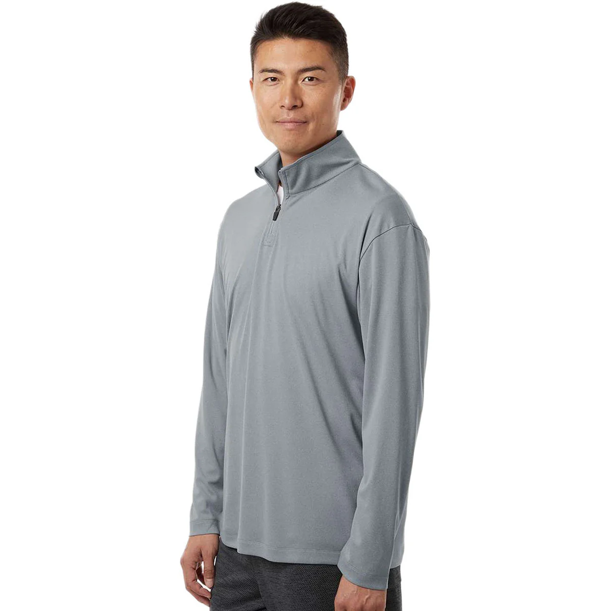 AllPro Men's Heather Steel Pro-Lock Performance Quarter-Zip Pullover - Image 5