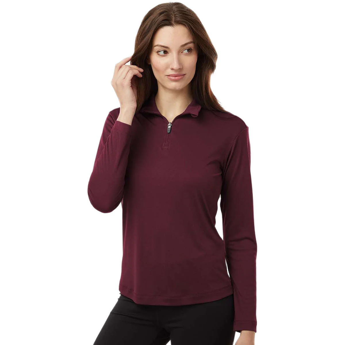 AllPro Women's Maroon Pro-Lock Performance Quarter-Zip Pullover - Image 3