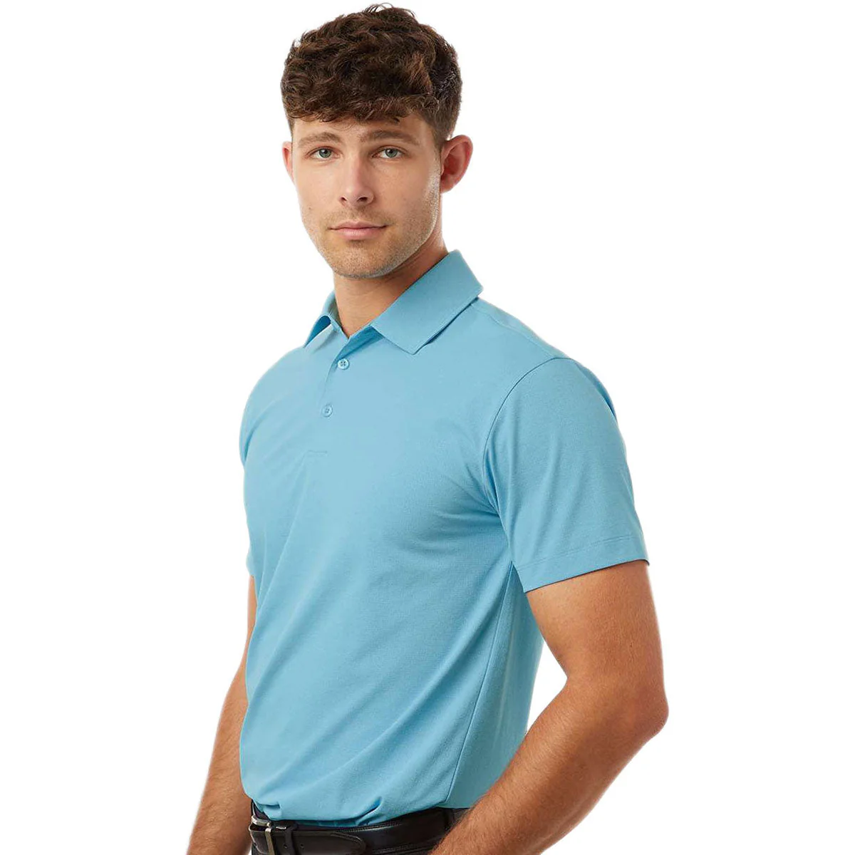 AllPro Men's Cloud Blue Pro-Flex Sorona Polo - Image 5