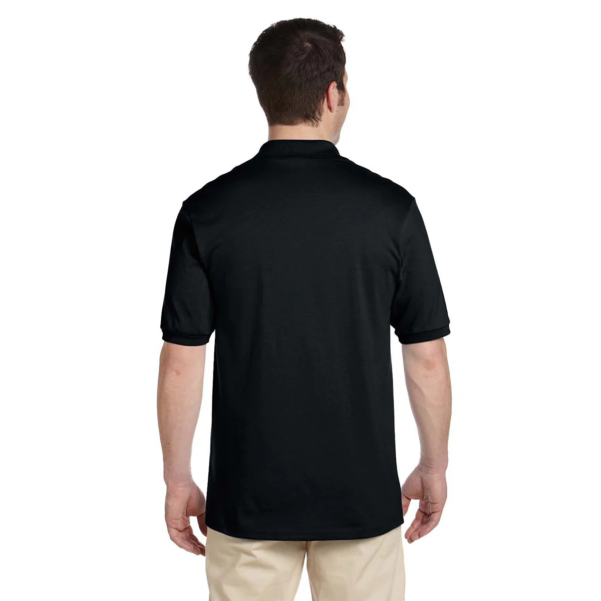 Jerzees Men's Black 5.6 Oz. Spotshield Jersey Polo - Image 2