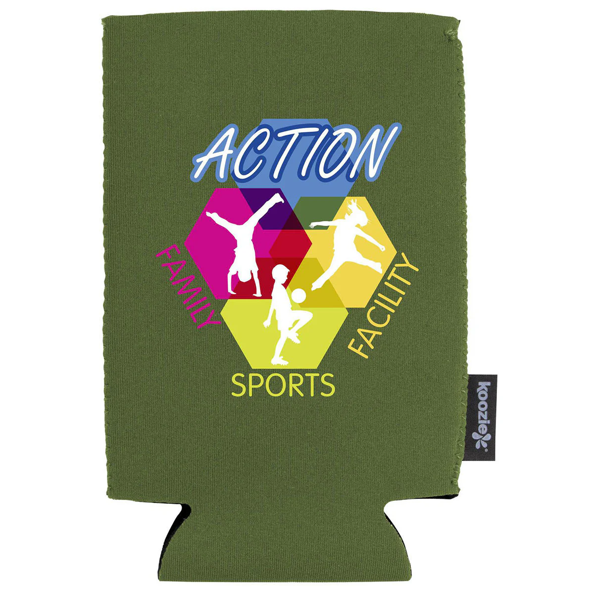 Koozie Olive Green Hype RPET Collapsible Can Cooler - 16 oz.