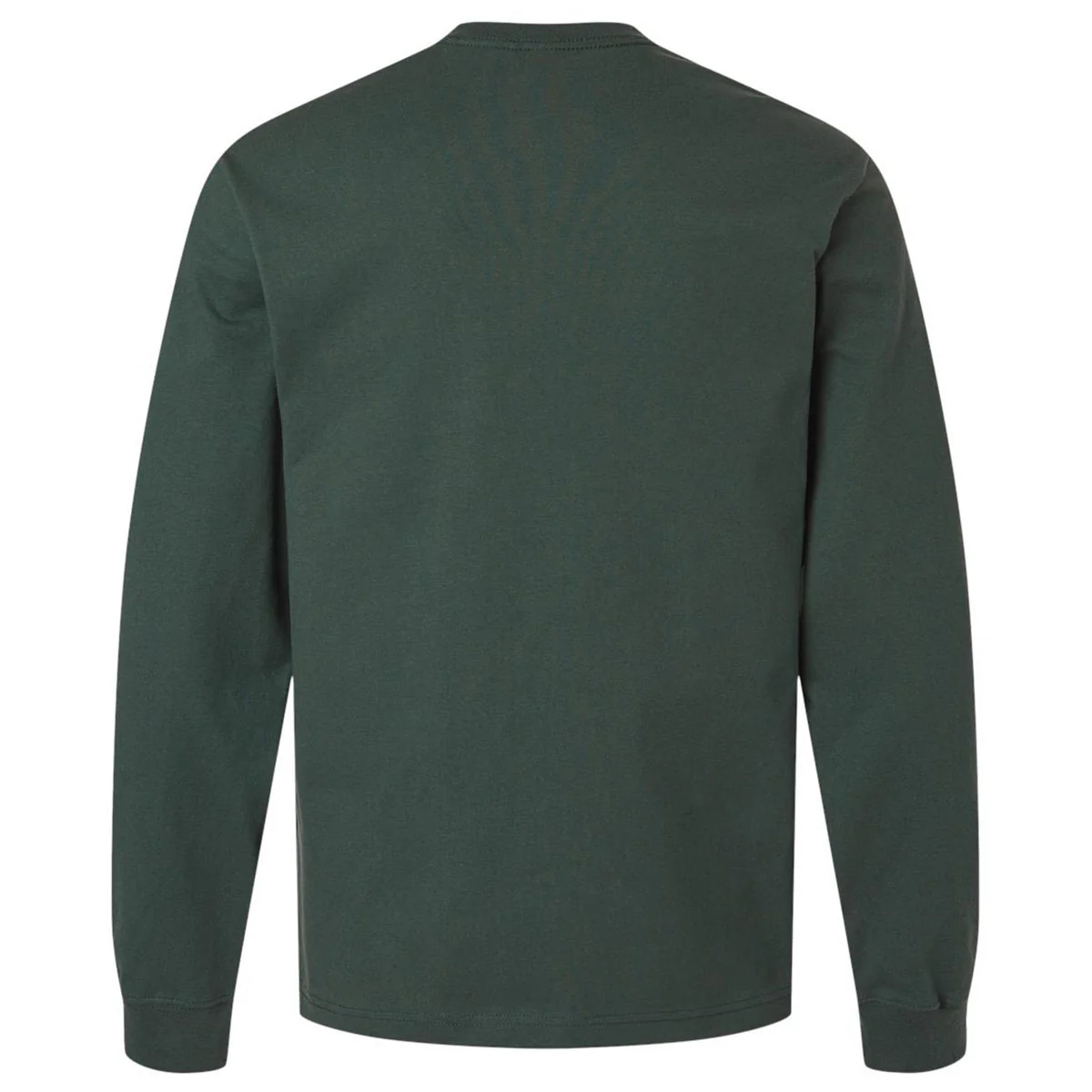 Bella + Canvas Men's Hunter Green 7.5 oz Heavyweight Long Sleeve Tee - Image 2