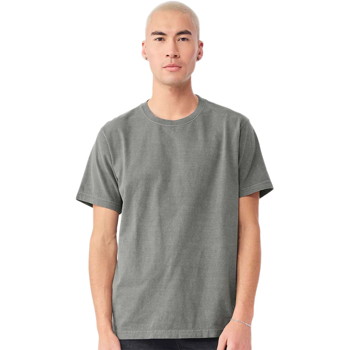 Bella + Canvas Unisex Washed Grey Heavyweight Garment-Dyed Tee - Image 3