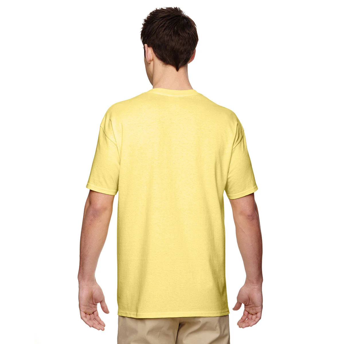 Gildan Men's Cornsilk 5.3 oz. T-Shirt - Image 2