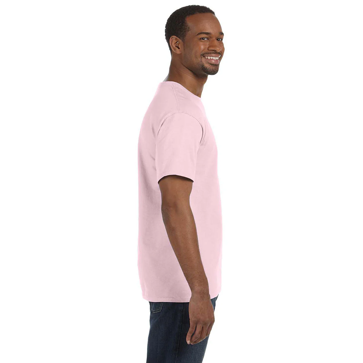 Gildan Men's Light Pink 5.3 oz. T-Shirt - Image 3