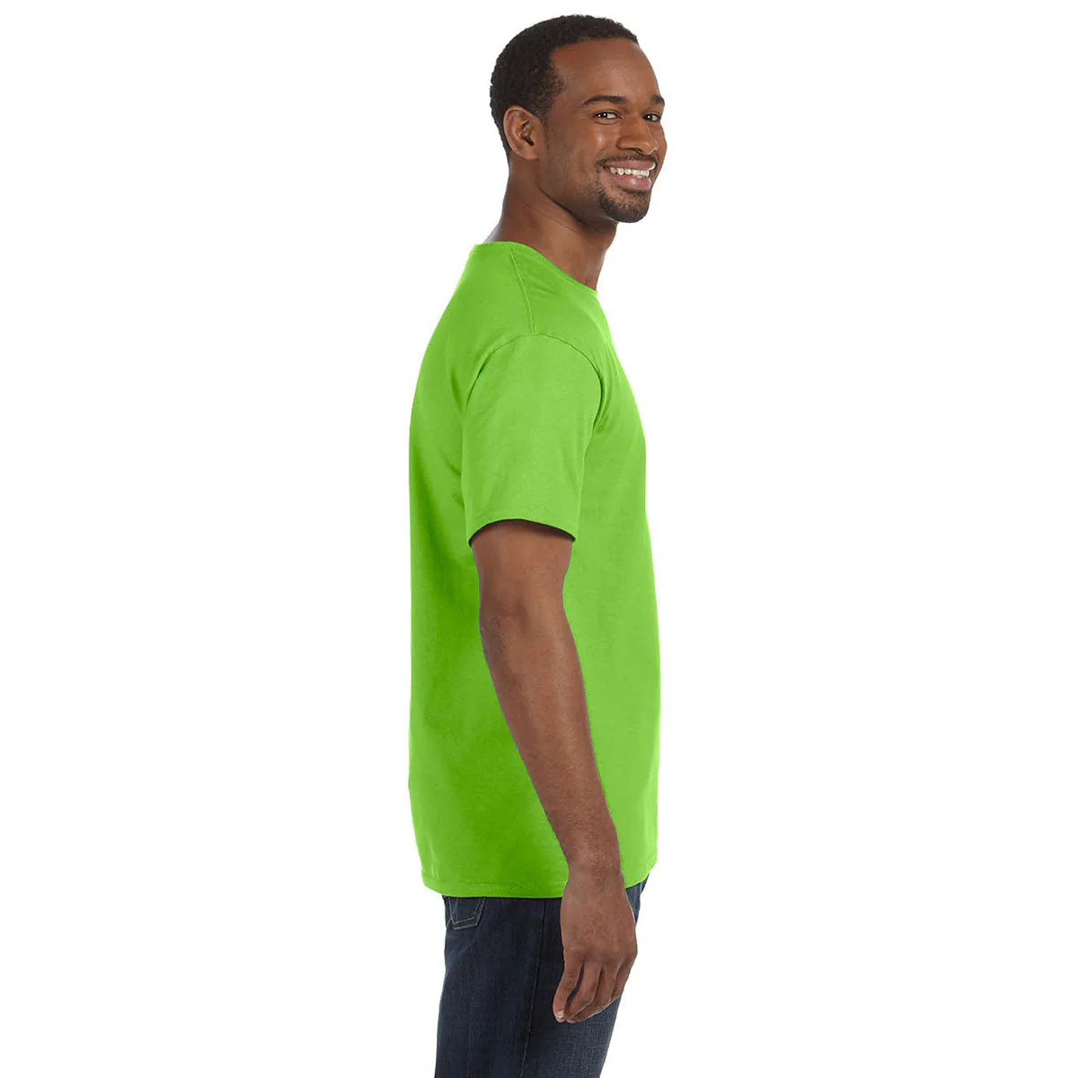 Gildan Men's Lime 5.3 oz. T-Shirt - Image 3