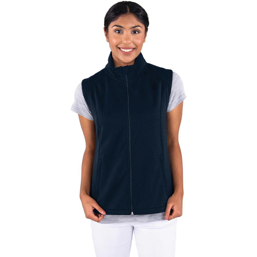 Charles River Women's Navy Seaport Full Zip Performance Vest - Image 3
