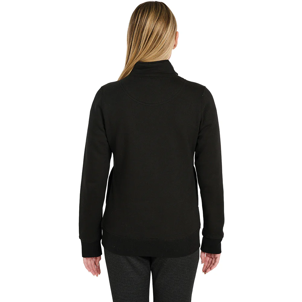 Charles River Women's Black Crosswind Quarter Zip Sweatshirt - Image 4