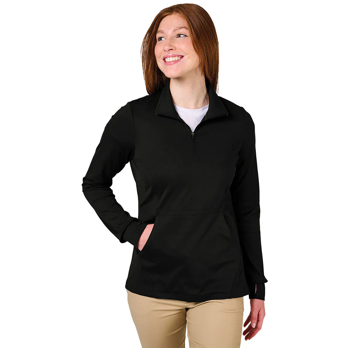 Charles River Women's Black Nu Fitness Quarter Zip - Image 5