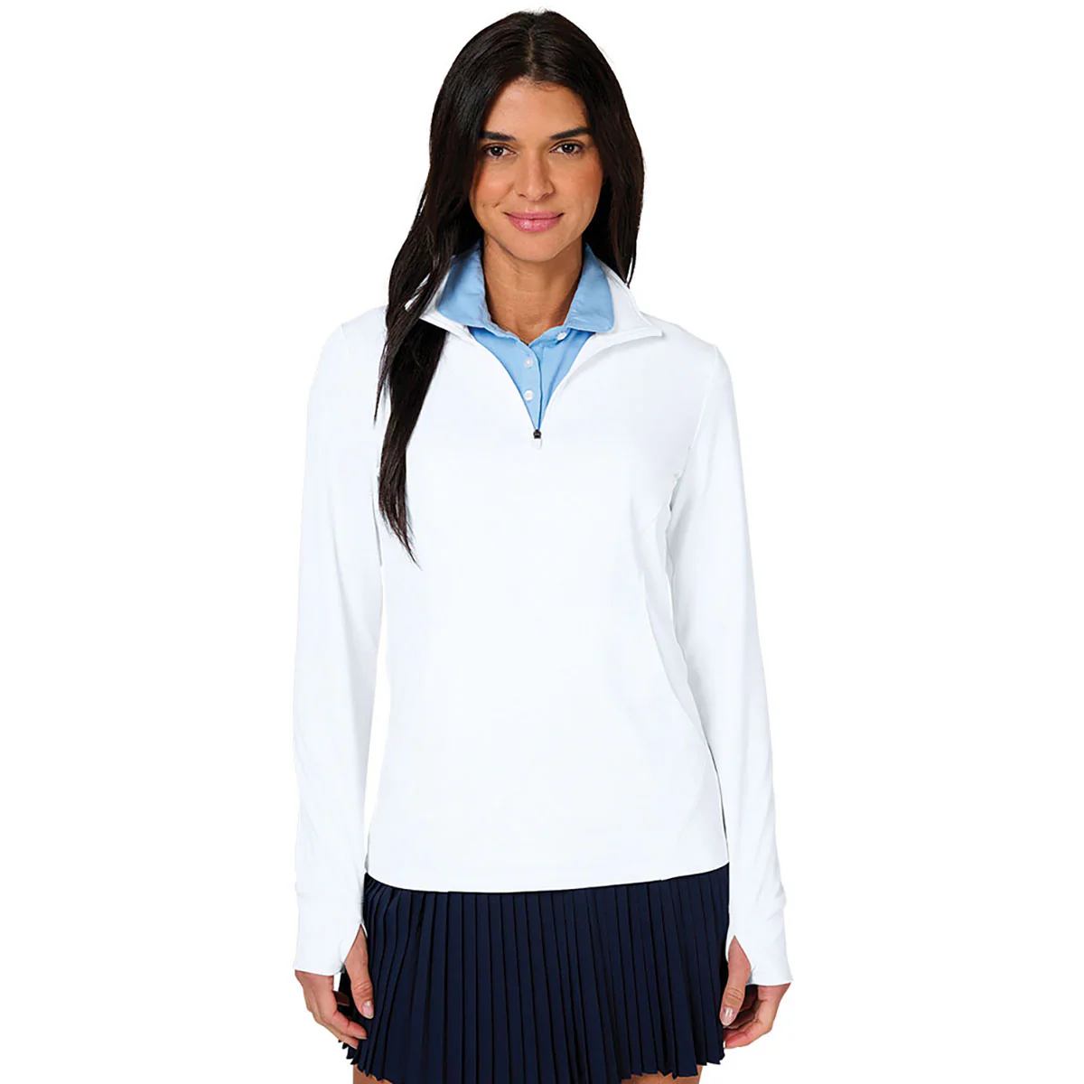 Charles River Women's White Nu Fitness Quarter Zip - Image 3