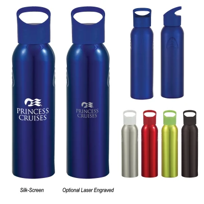HIT Blue 20 Oz. Aluminum Sports Bottle - Image 3