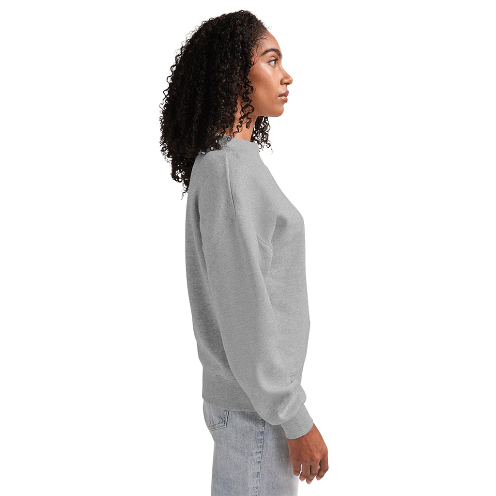 Charles River Women's Heather Grey Willow Mock-Neck Sweatshirt - Image 6