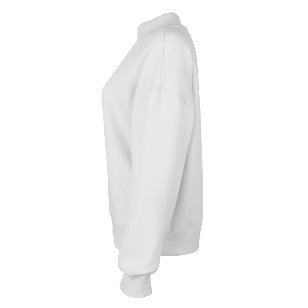 Charles River Women's White Willow Mock-Neck Sweatshirt - Image 3