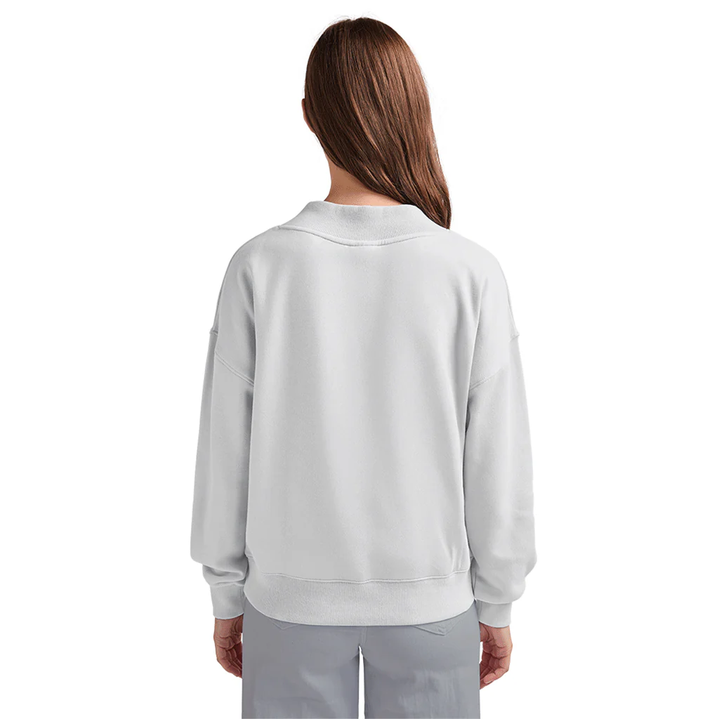 Charles River Women's White Willow Mock-Neck Sweatshirt - Image 5