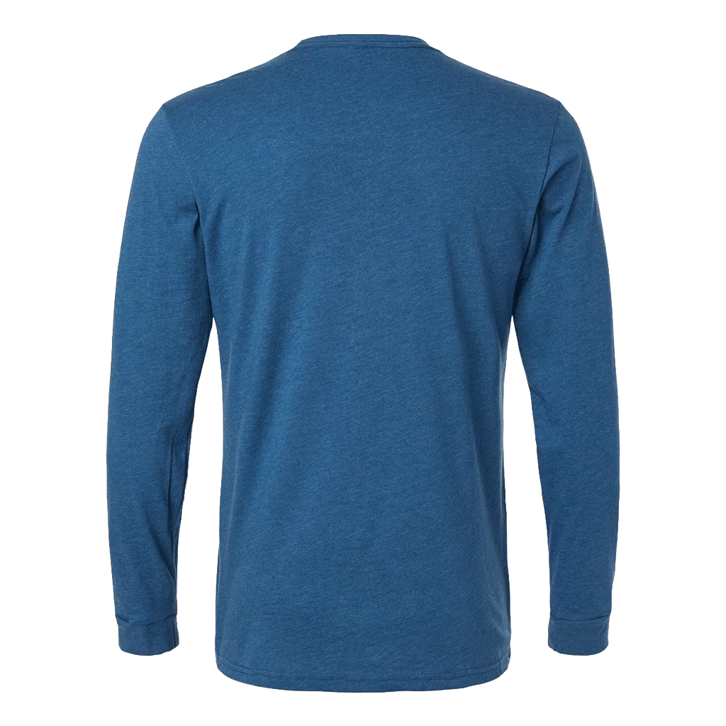 Next Level Unisex Heather Cool Blue CVC Long Sleeve Tee - Image 4