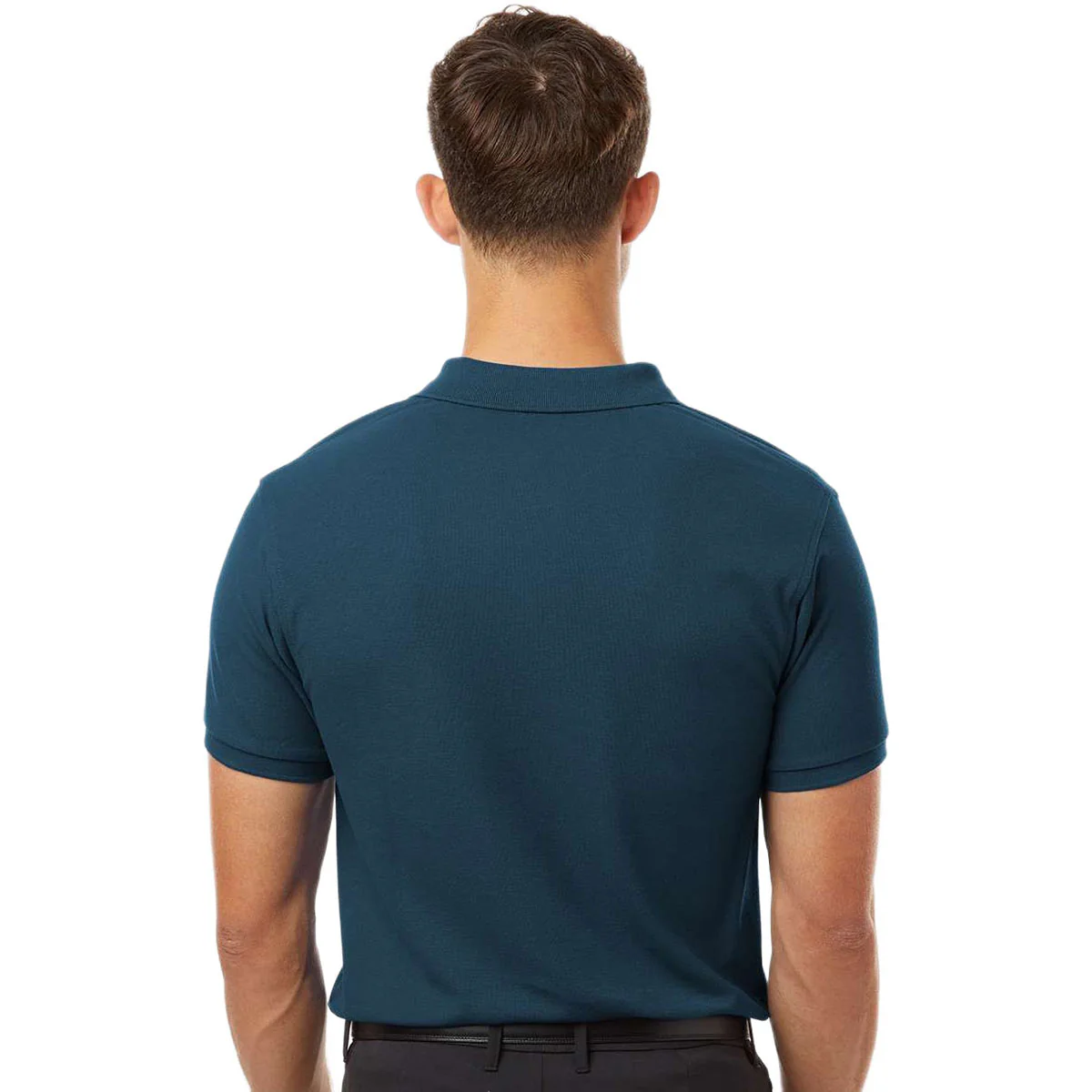 AllPro Men's Atlantic Blue Pique Polo - Image 4