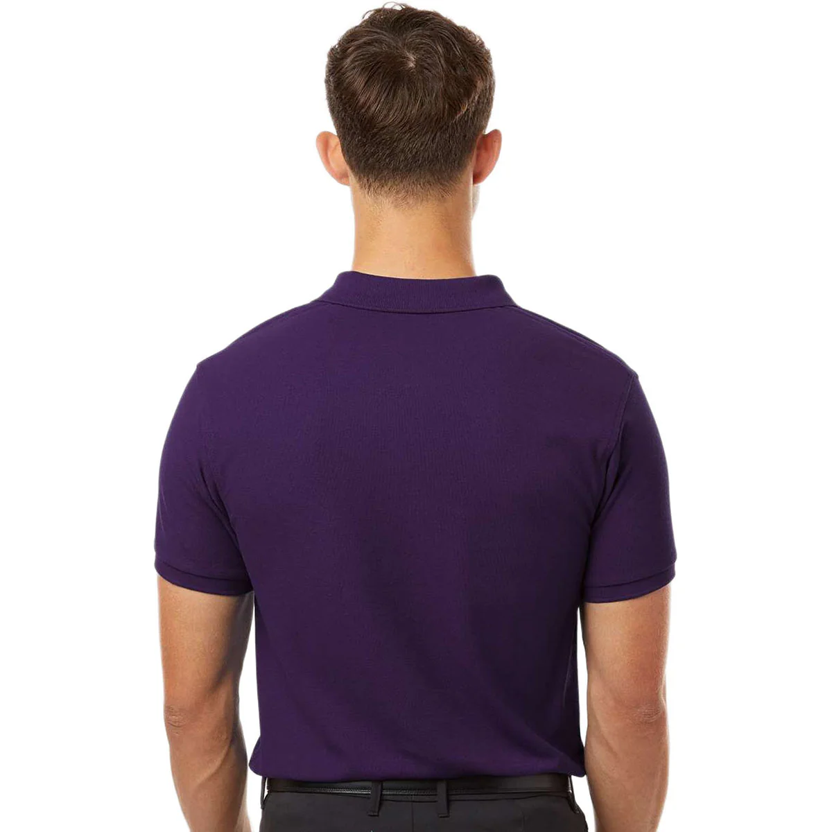 AllPro Men's Purple Pique Polo - Image 4