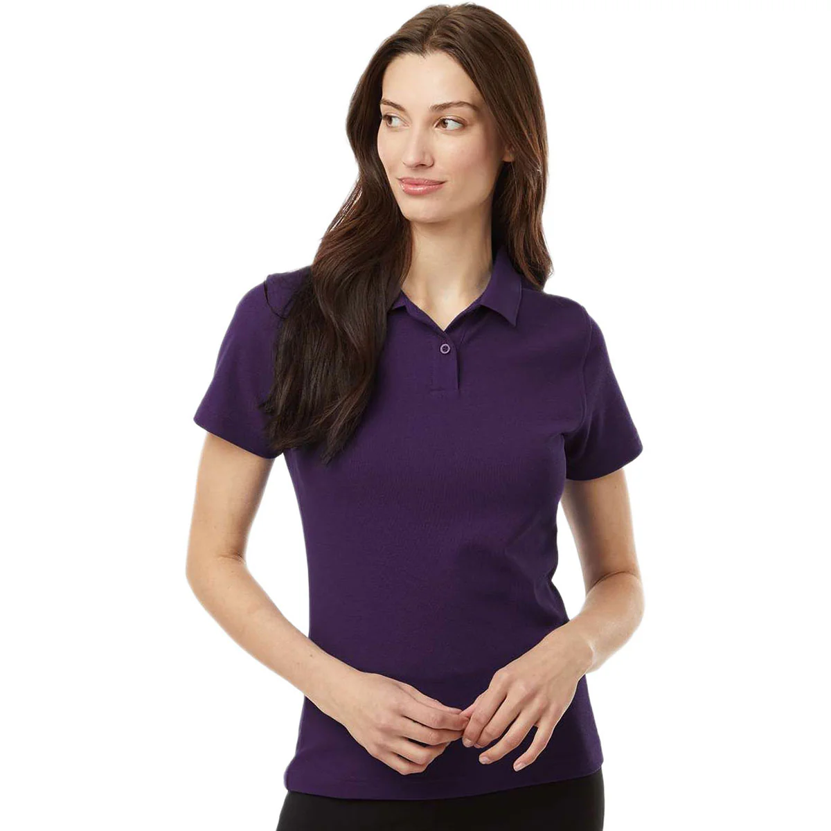 AllPro Women's Purple Pique Polo - Image 3