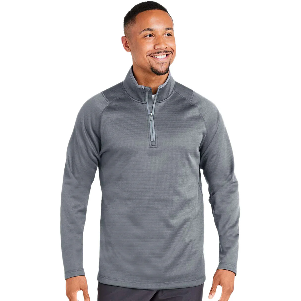 Puma Golf Men's Slate Sky Waffle Fleece Quarter-Zip Pullover - Image 3