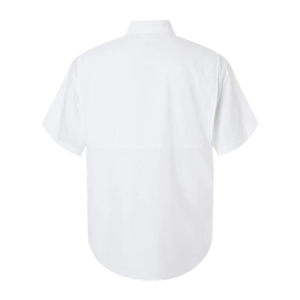 Paragon Men's White Hatteras Performance Short Sleeve Fishing Shirt - Image 3